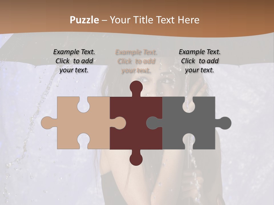 Wet Girl Meteorology PowerPoint Template