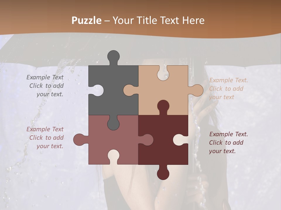 Wet Girl Meteorology PowerPoint Template