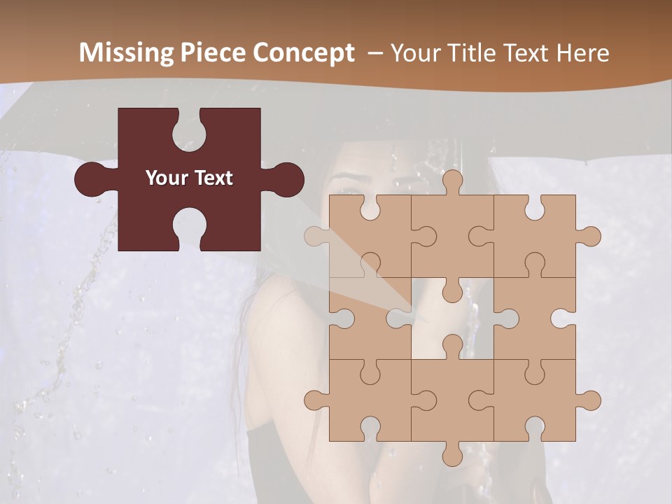 Wet Girl Meteorology PowerPoint Template