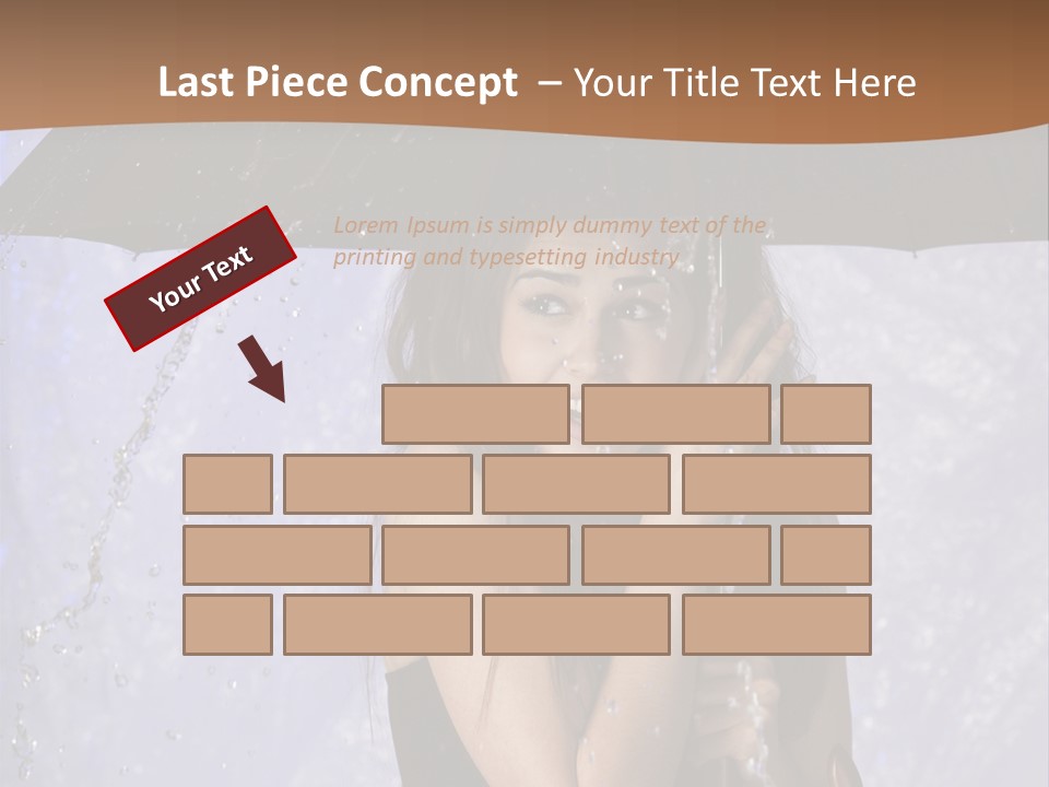 Wet Girl Meteorology PowerPoint Template