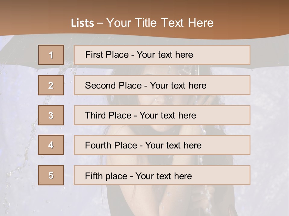 Wet Girl Meteorology PowerPoint Template