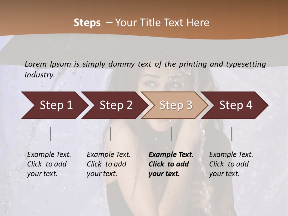 Wet Girl Meteorology PowerPoint Template