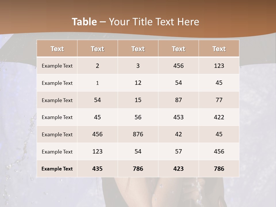 Wet Girl Meteorology PowerPoint Template