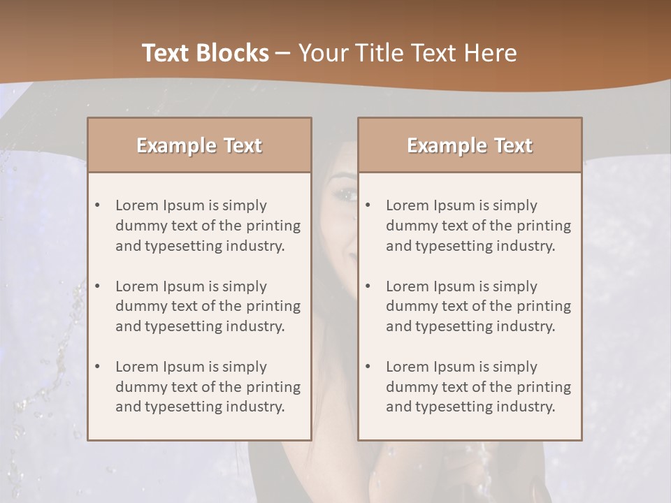 Wet Girl Meteorology PowerPoint Template