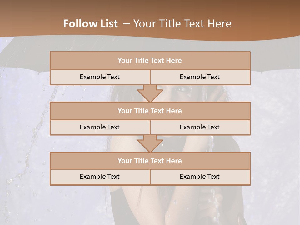 Wet Girl Meteorology PowerPoint Template