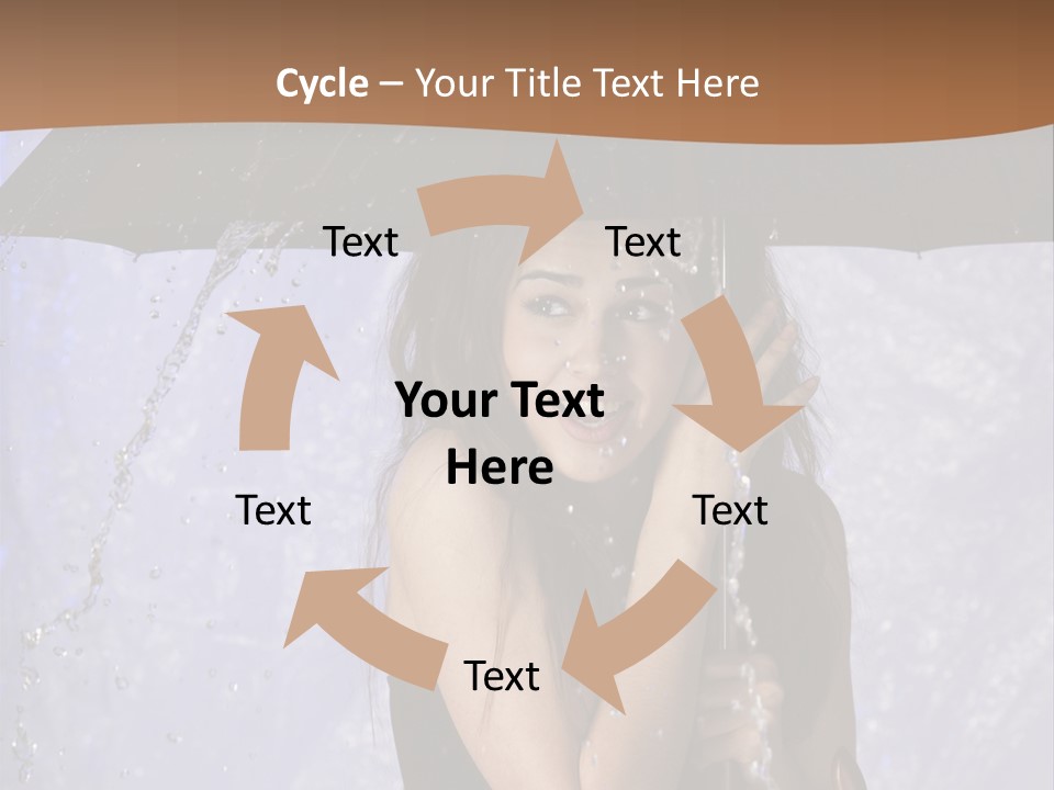 Wet Girl Meteorology PowerPoint Template