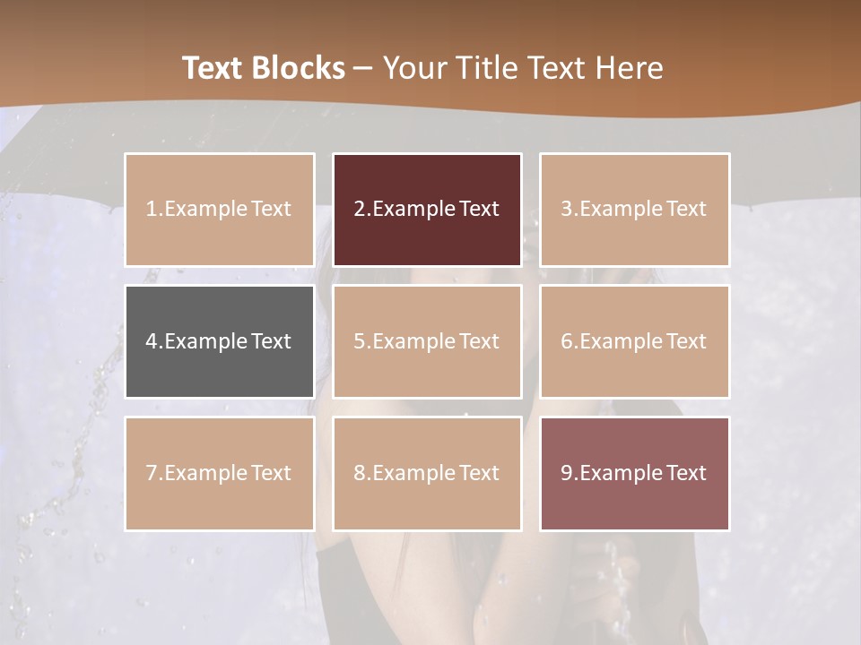 Wet Girl Meteorology PowerPoint Template