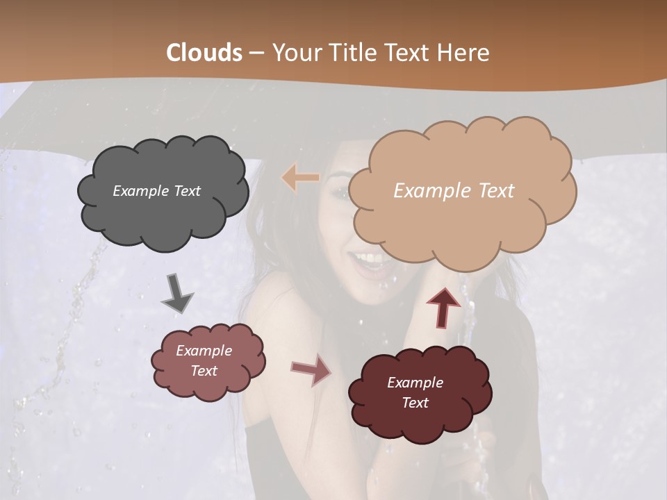 Wet Girl Meteorology PowerPoint Template
