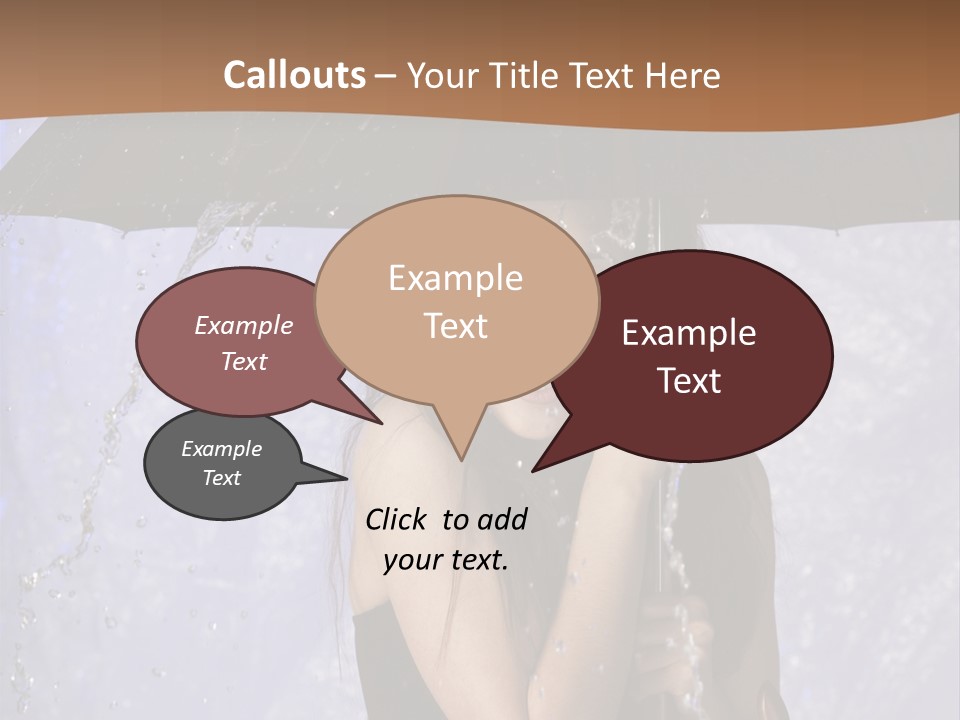 Wet Girl Meteorology PowerPoint Template