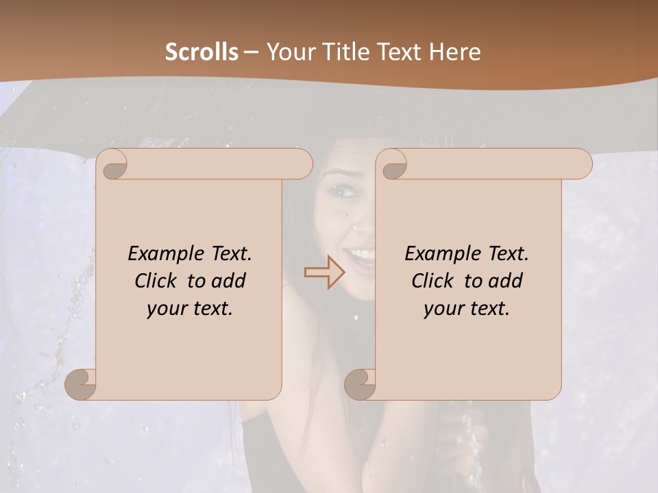 Wet Girl Meteorology PowerPoint Template