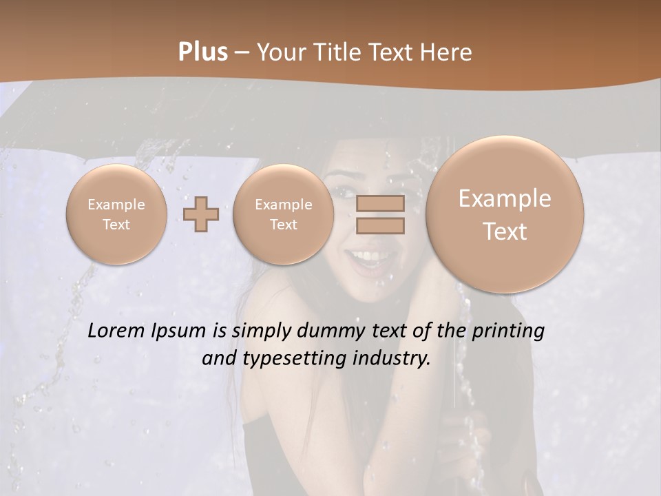 Wet Girl Meteorology PowerPoint Template