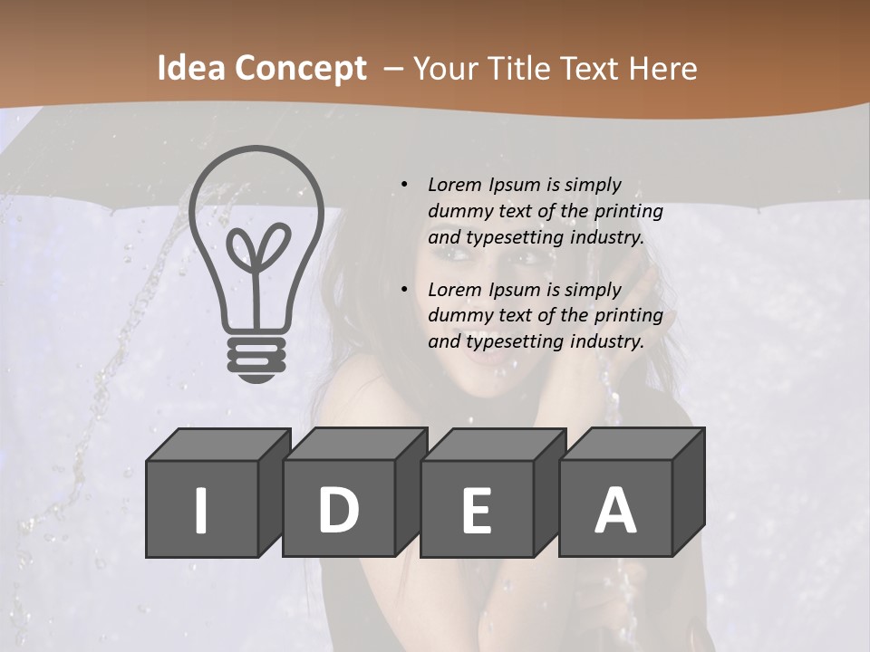 Wet Girl Meteorology PowerPoint Template