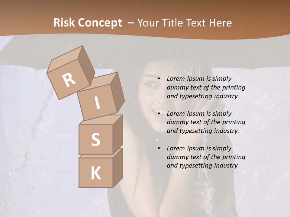 Wet Girl Meteorology PowerPoint Template