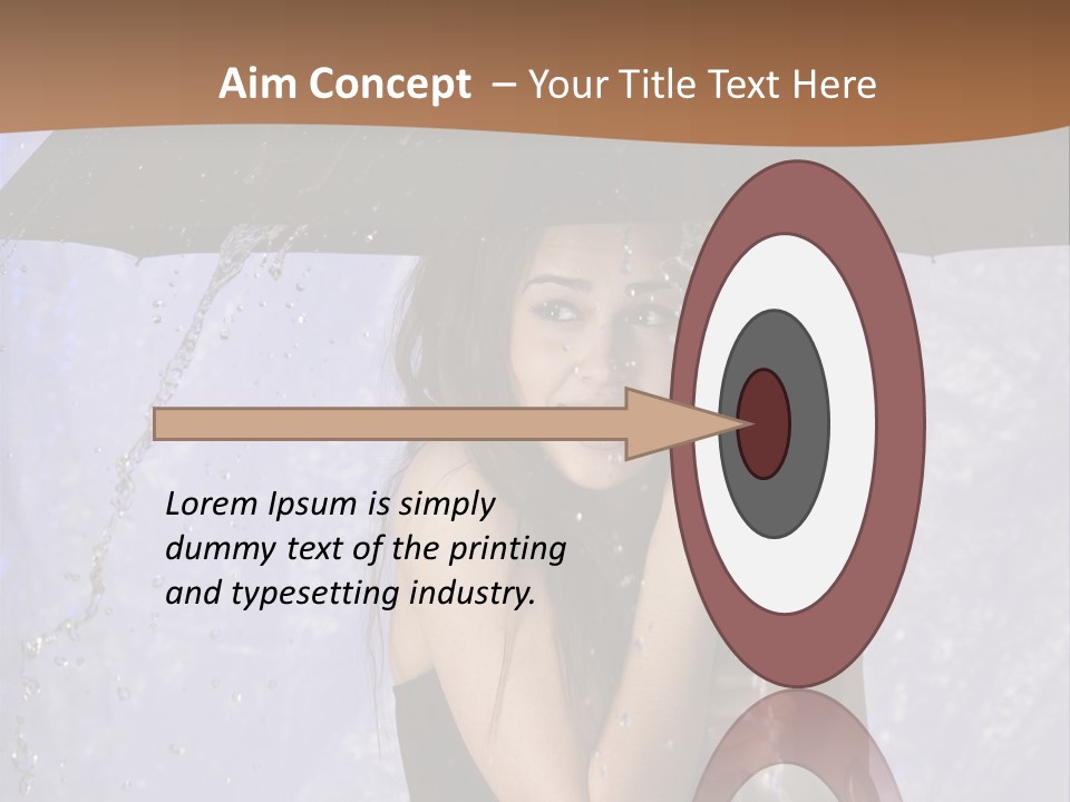 Wet Girl Meteorology PowerPoint Template