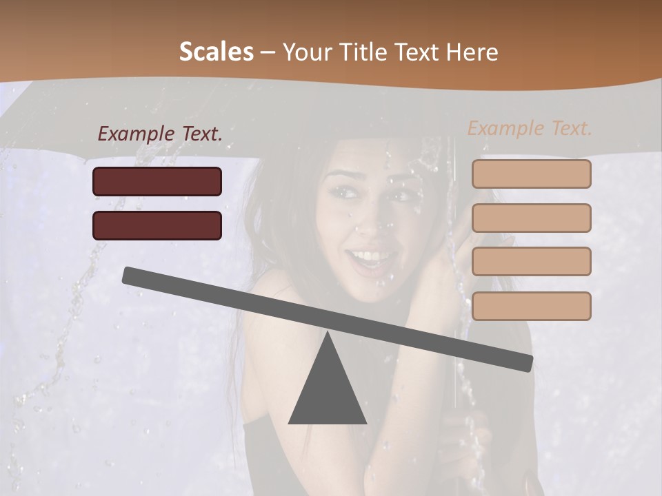 Wet Girl Meteorology PowerPoint Template