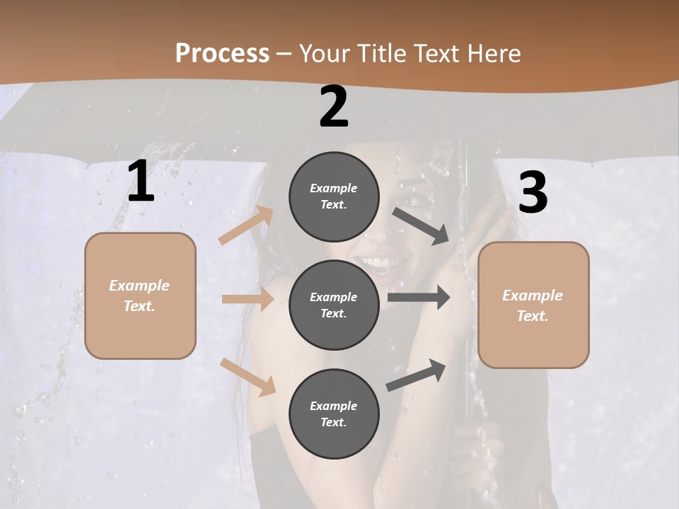 Wet Girl Meteorology PowerPoint Template