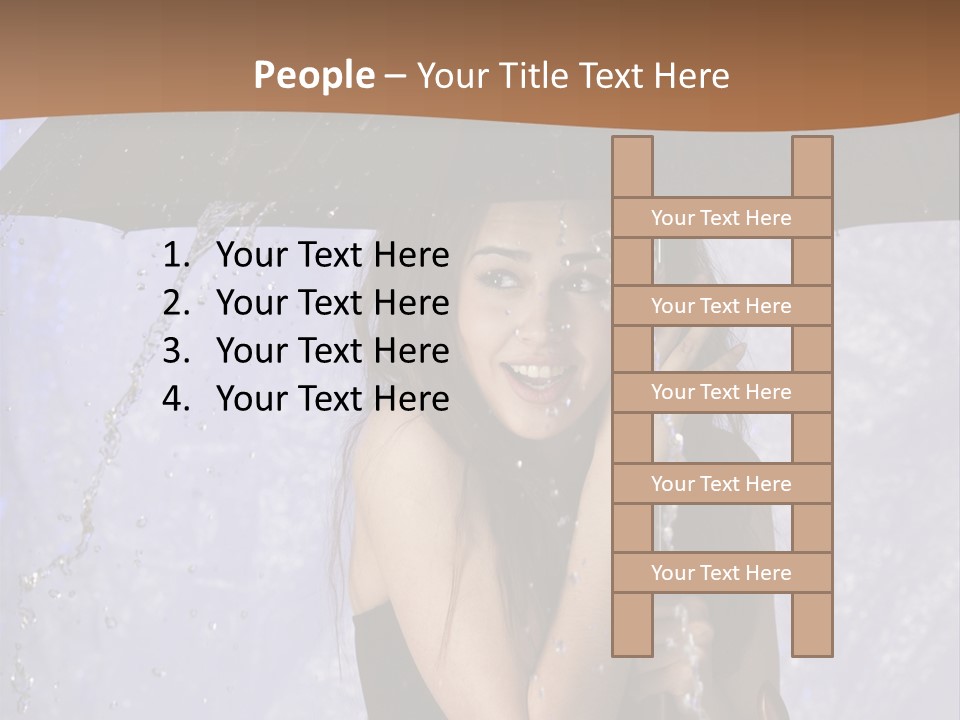 Wet Girl Meteorology PowerPoint Template