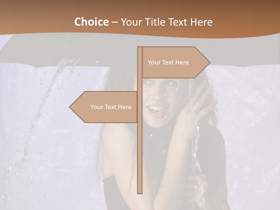 Wet Girl Meteorology PowerPoint Template