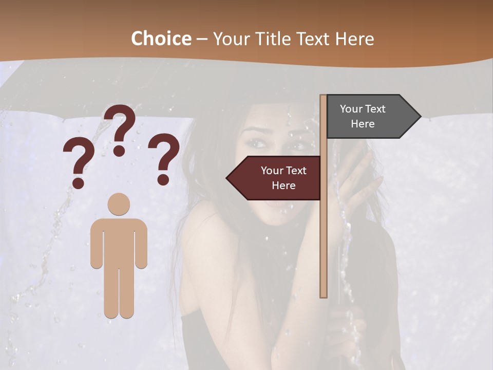 Wet Girl Meteorology PowerPoint Template