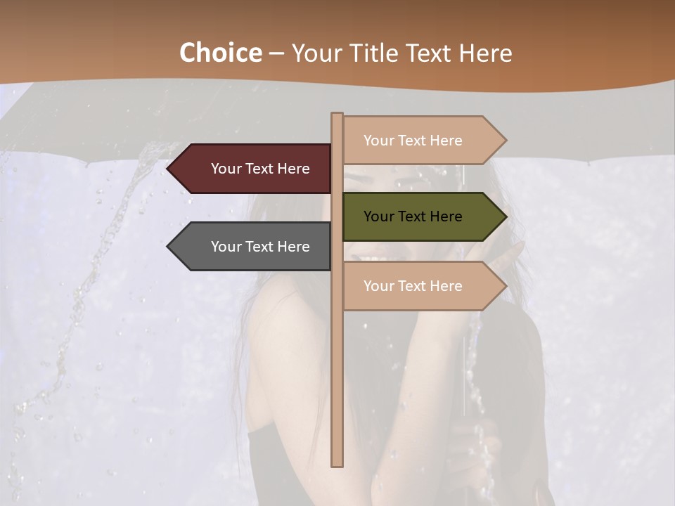 Wet Girl Meteorology PowerPoint Template