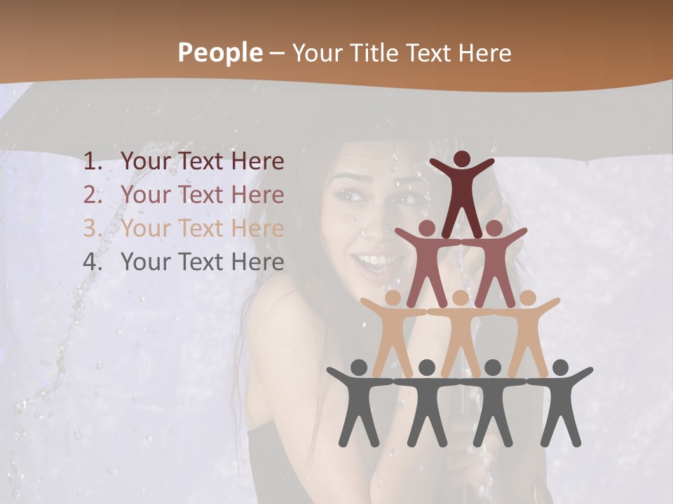 Wet Girl Meteorology PowerPoint Template