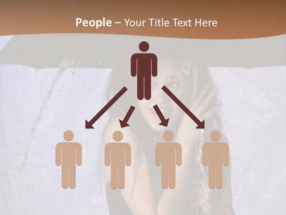 Wet Girl Meteorology PowerPoint Template