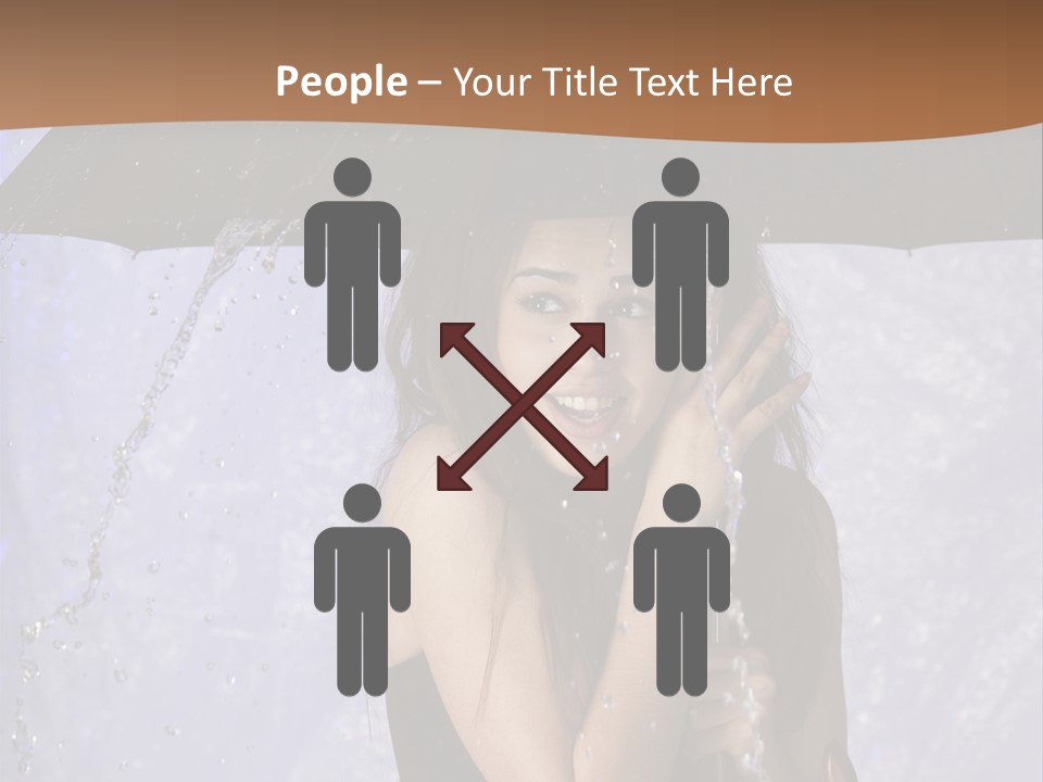 Wet Girl Meteorology PowerPoint Template