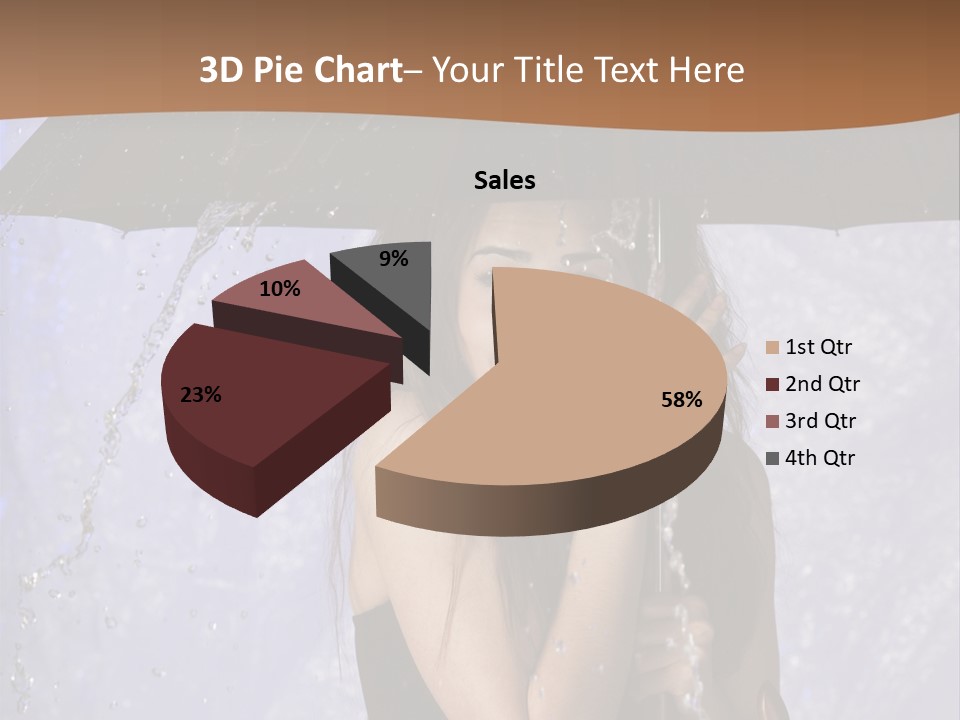 Wet Girl Meteorology PowerPoint Template