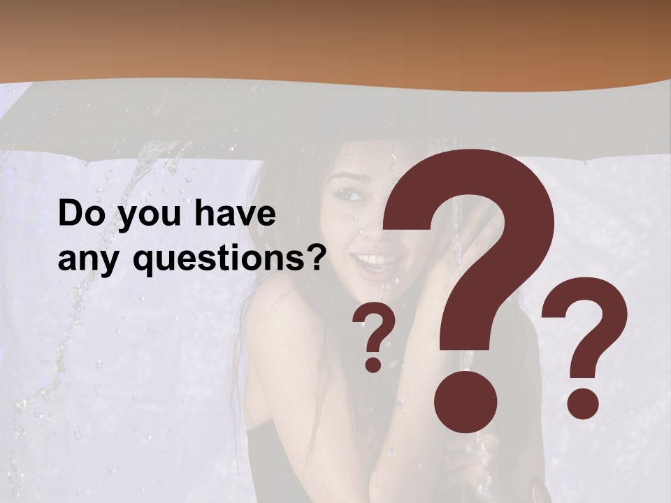 Wet Girl Meteorology PowerPoint Template