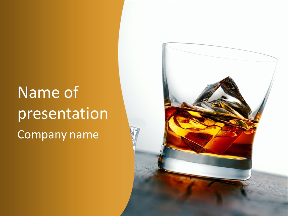 Whisky Golden Refreshment PowerPoint Template