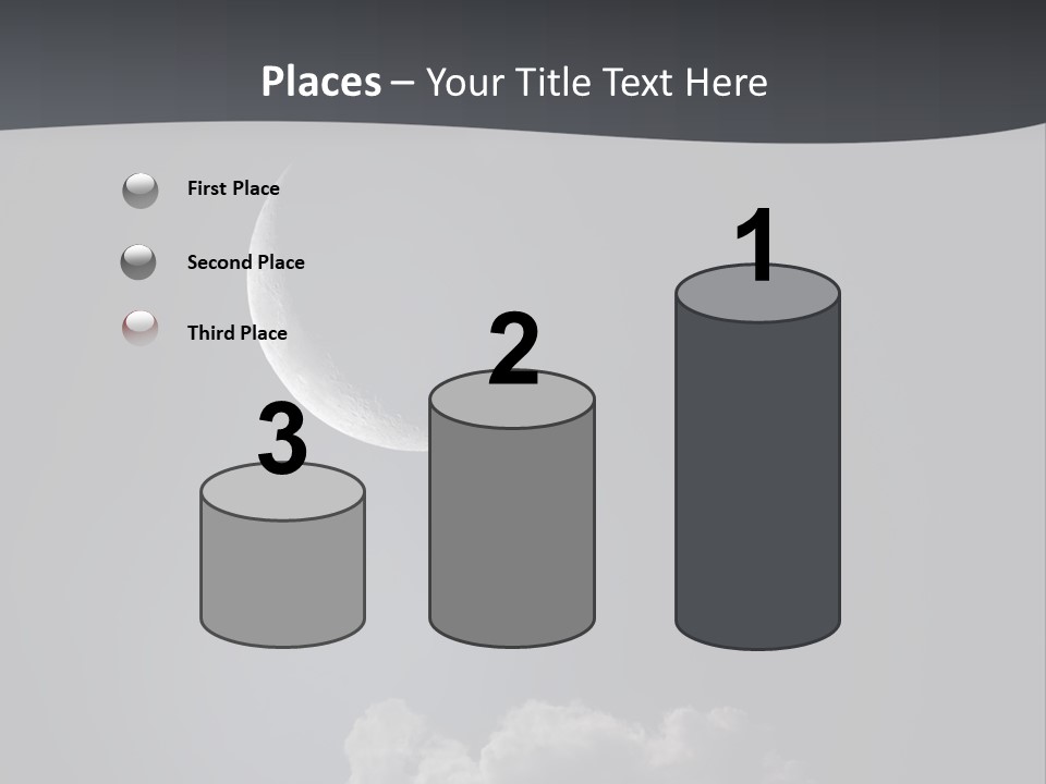 Crater Lunar White PowerPoint Template