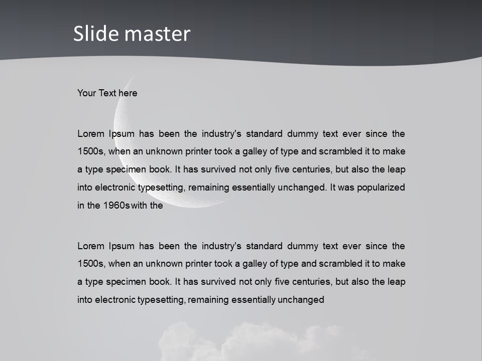 Crater Lunar White PowerPoint Template