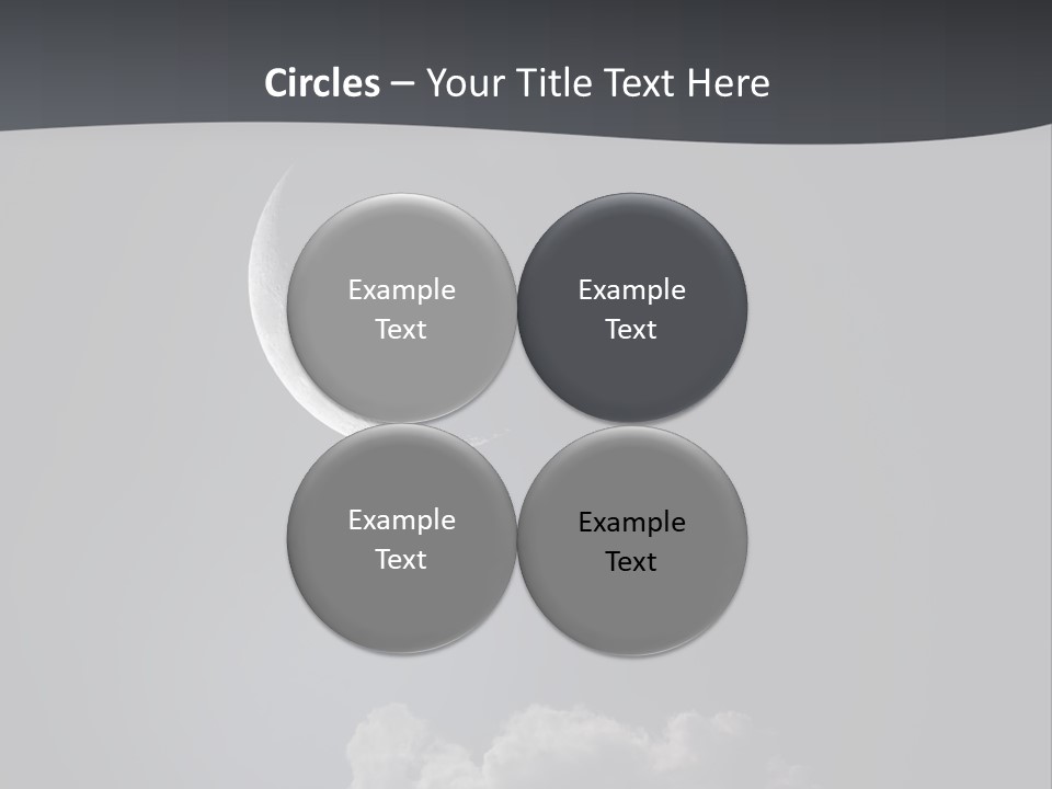 Crater Lunar White PowerPoint Template