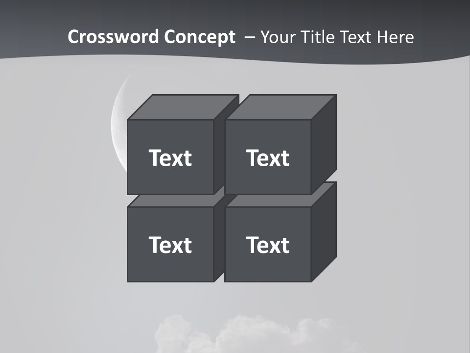 Crater Lunar White PowerPoint Template