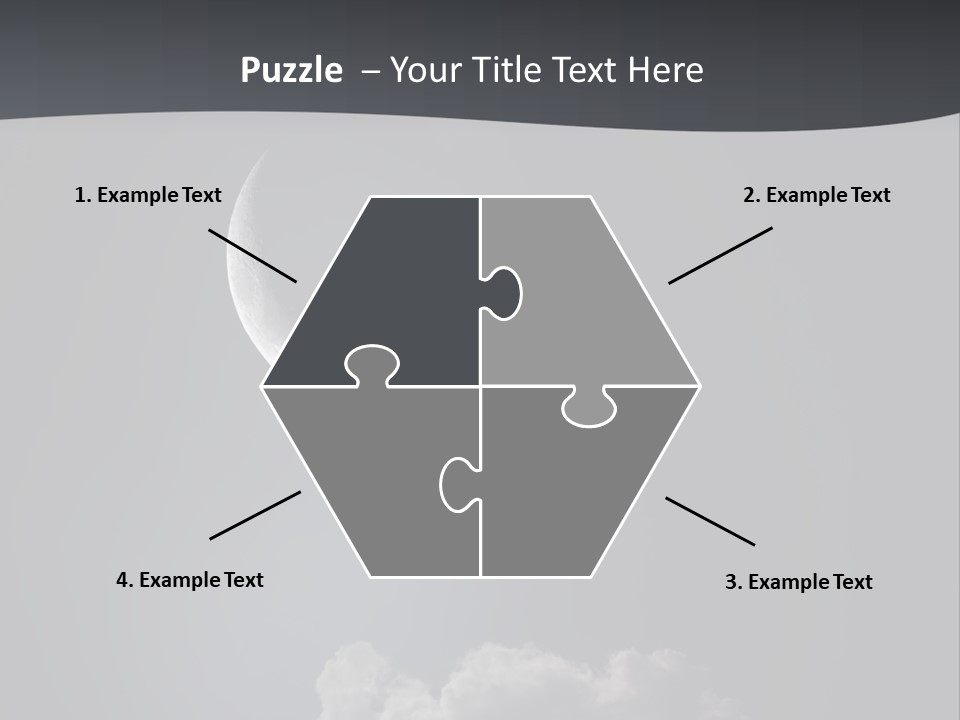 Crater Lunar White PowerPoint Template