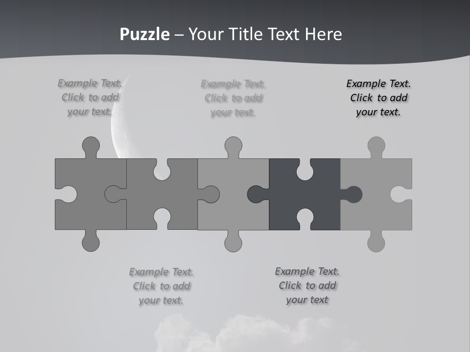 Crater Lunar White PowerPoint Template