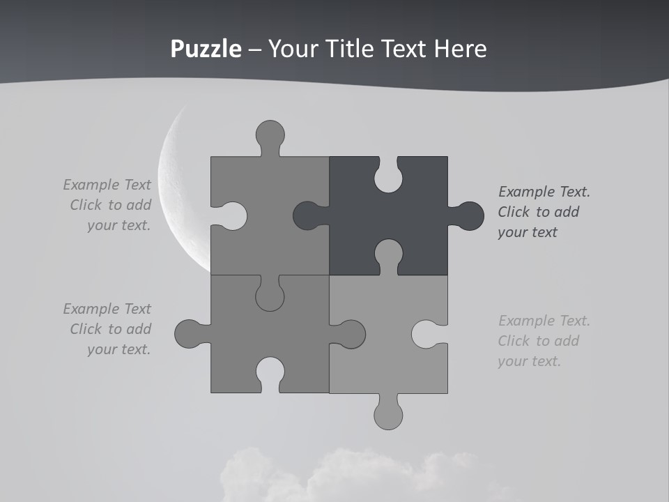 Crater Lunar White PowerPoint Template