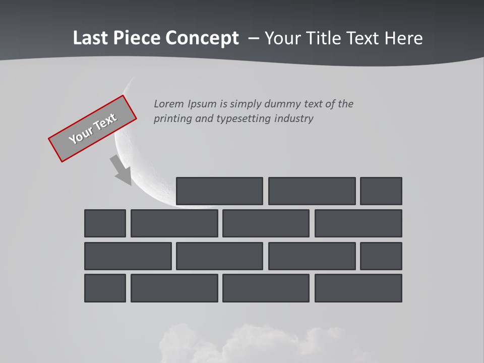 Crater Lunar White PowerPoint Template