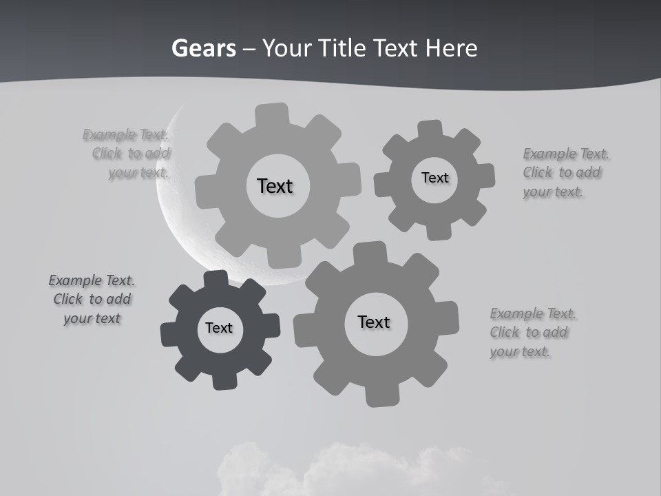 Crater Lunar White PowerPoint Template