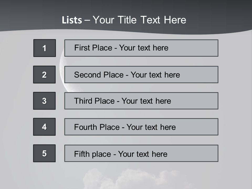 Crater Lunar White PowerPoint Template
