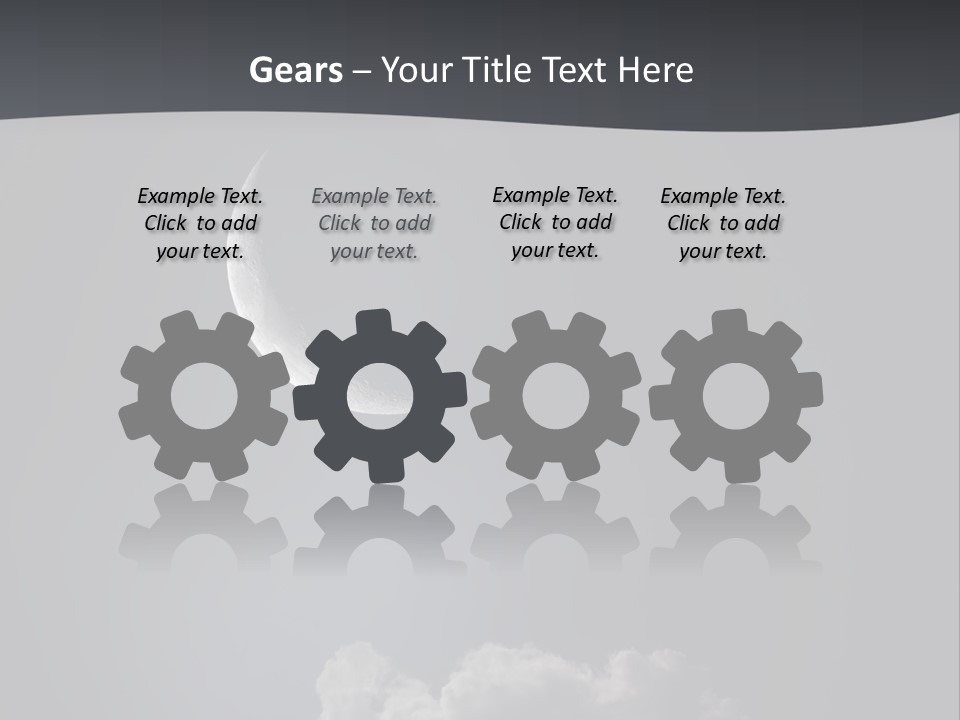 Crater Lunar White PowerPoint Template