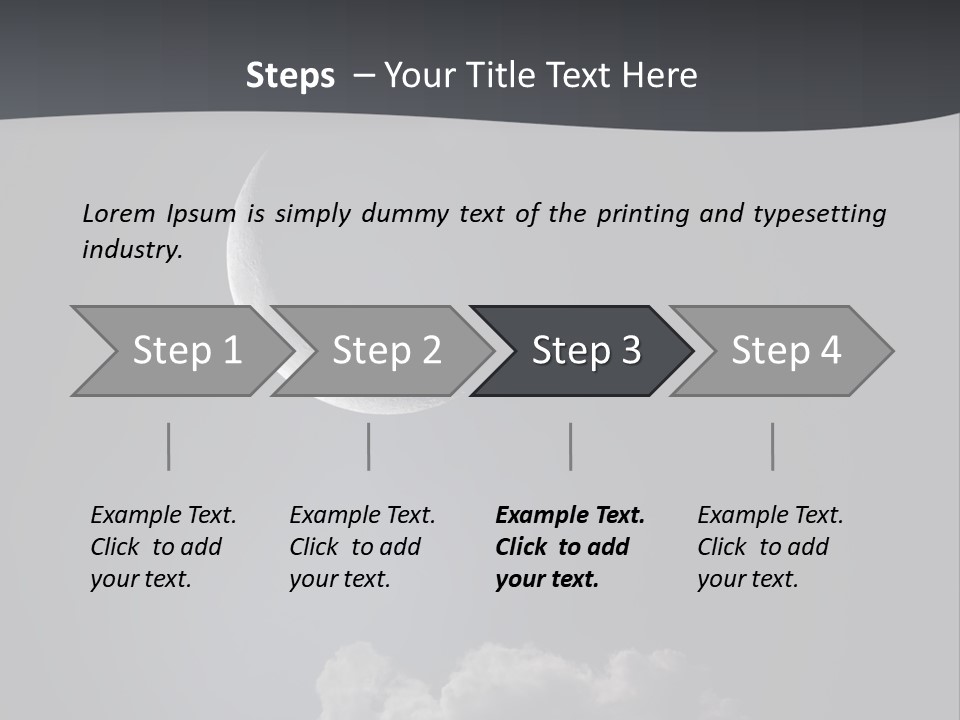 Crater Lunar White PowerPoint Template