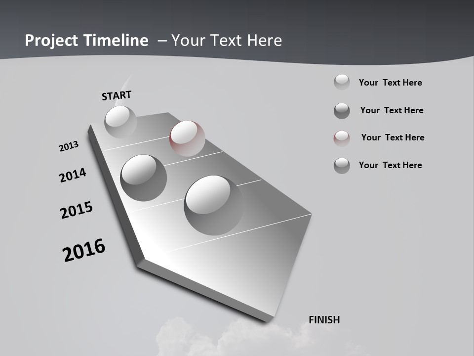 Crater Lunar White PowerPoint Template