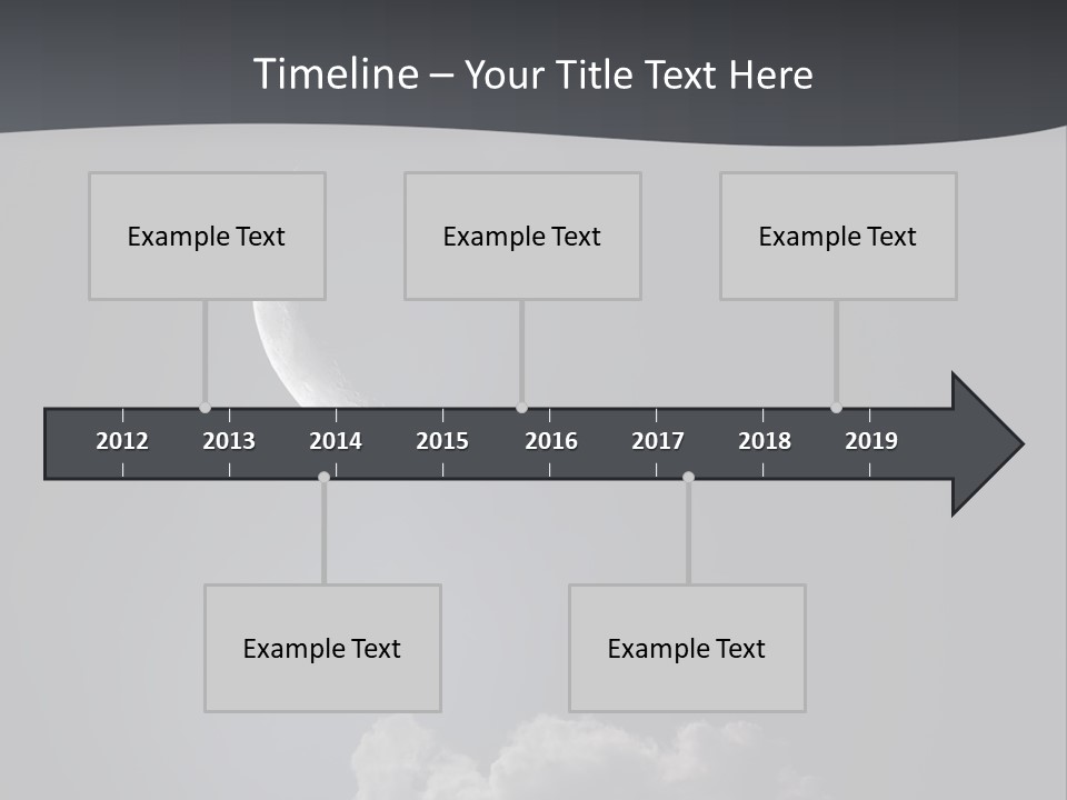 Crater Lunar White PowerPoint Template