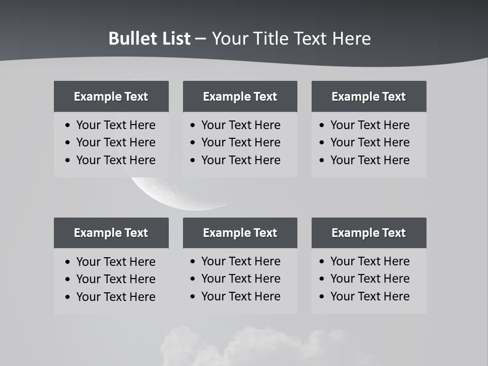 Crater Lunar White PowerPoint Template