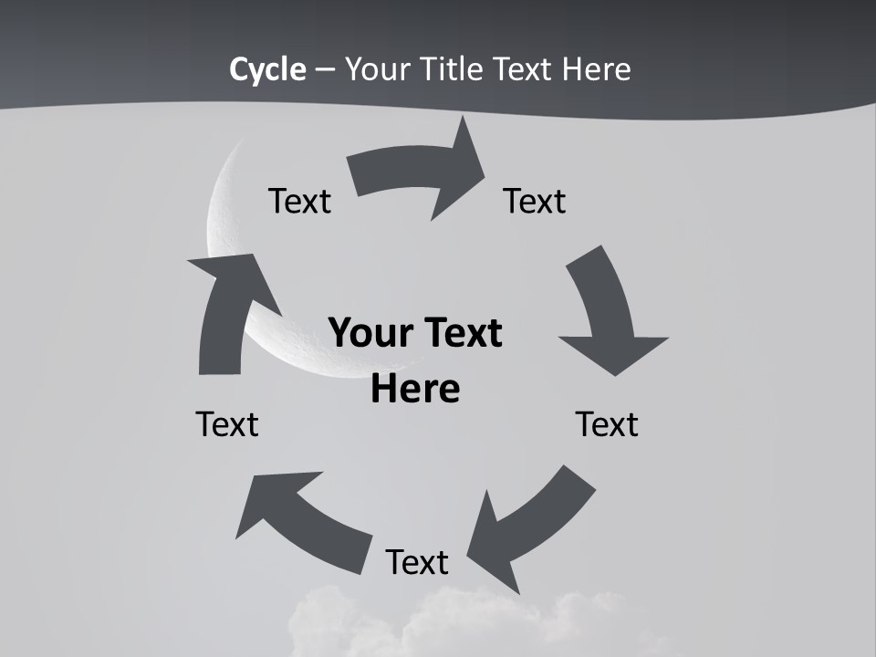 Crater Lunar White PowerPoint Template
