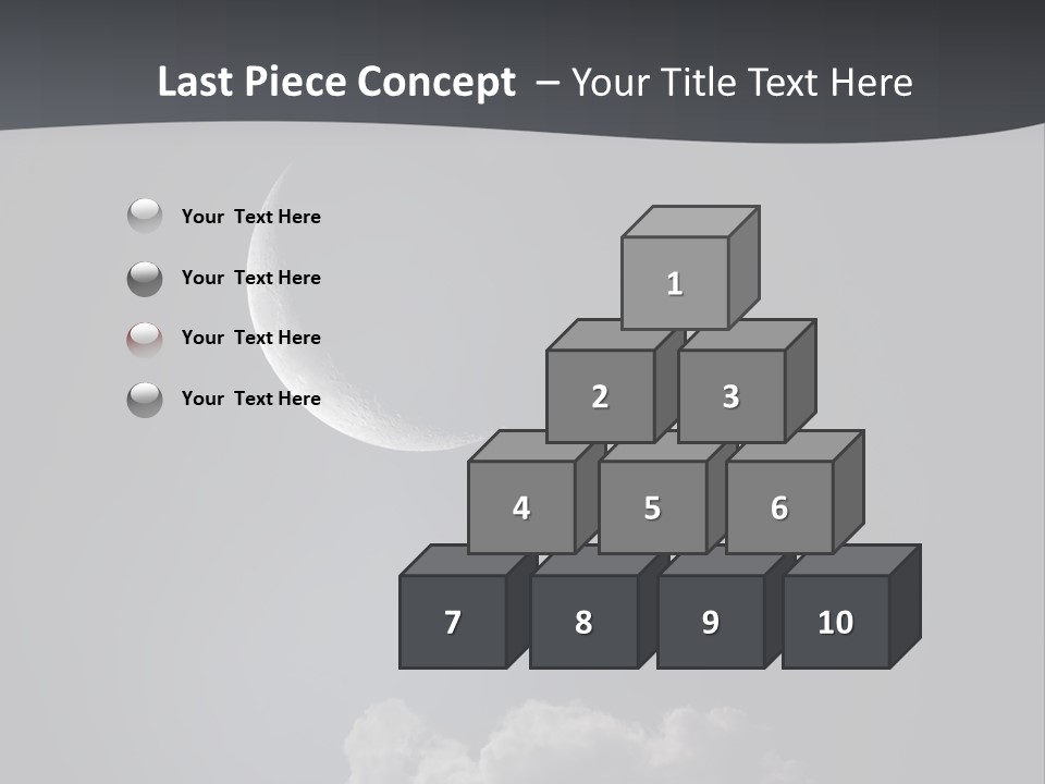 Crater Lunar White PowerPoint Template