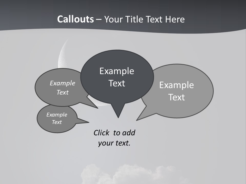 Crater Lunar White PowerPoint Template