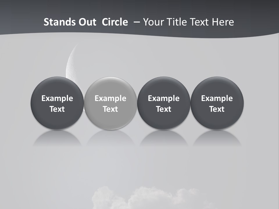 Crater Lunar White PowerPoint Template
