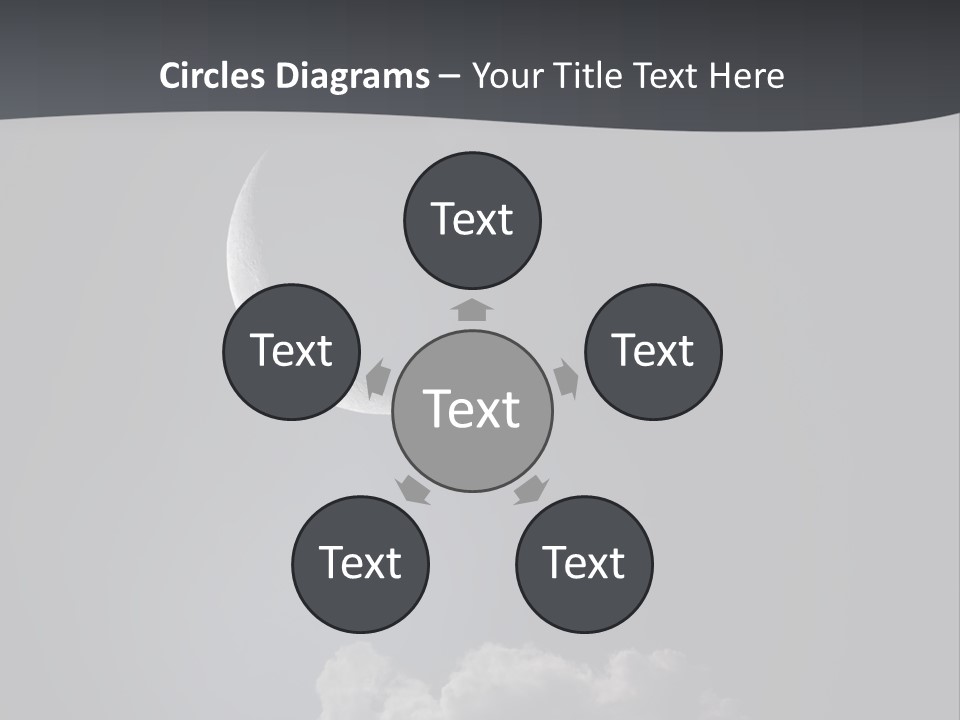 Crater Lunar White PowerPoint Template